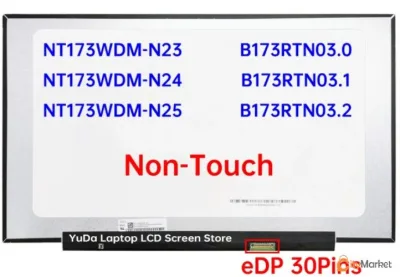 17.3" Laptop LCD Screen NT173WDM-N23 NT173WDM-N24 NT173WDM-N25 B173RTN03.0 B173RTN03.1 B173RTN03.2 Display Matrix Panel 1600x900